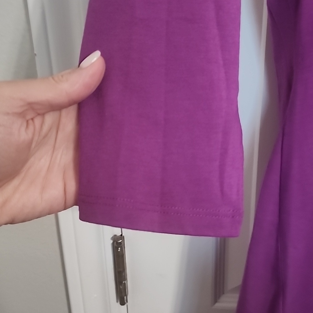 Peruvian Connection Purple Tunic Mini Dress Modal Pima Cotton Size Small - Picture 5 of 8